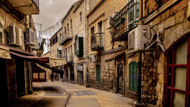 Jerusalem, Israel. 11 January, 2019. narrow old alleys in the city