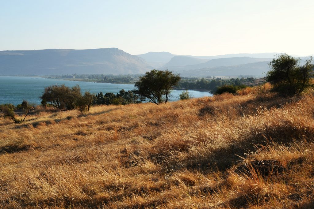 view of the Sea of Galilee in Israel