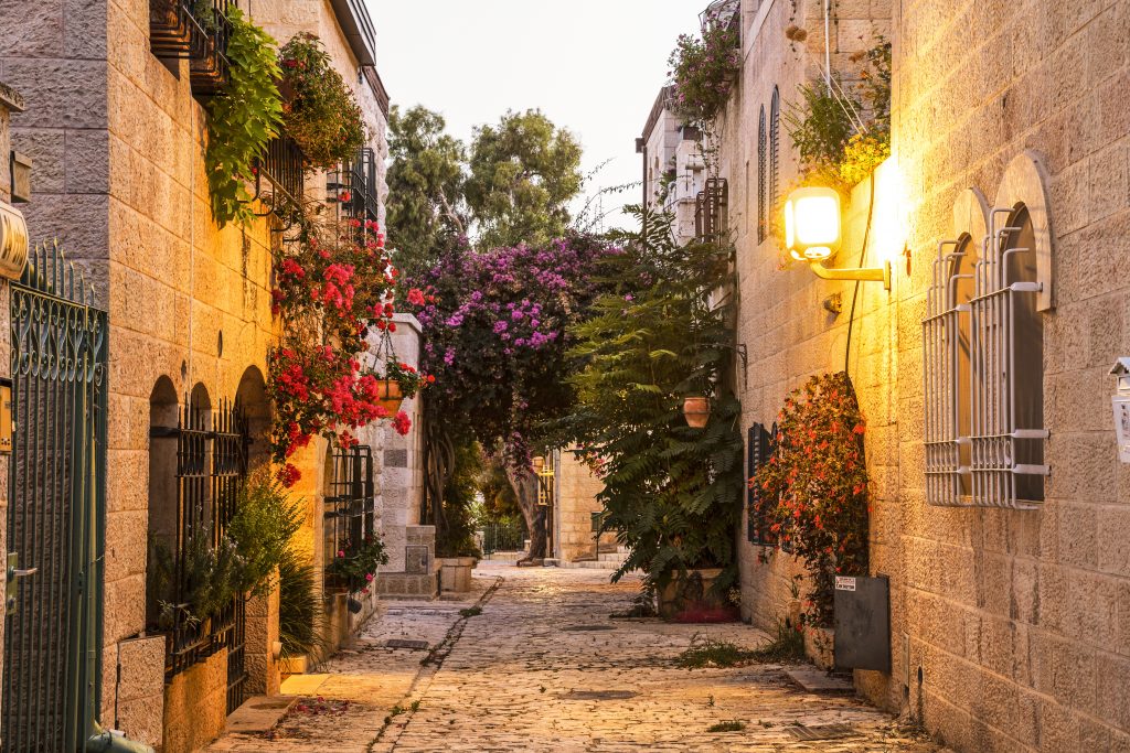 flowers on the streets of Jerusalem