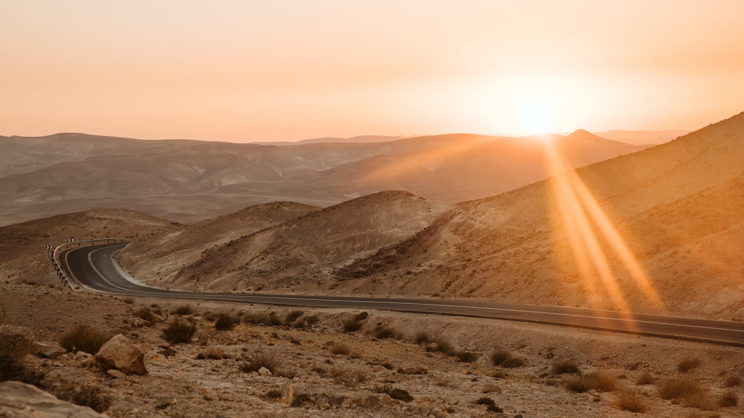 sunset in the negev