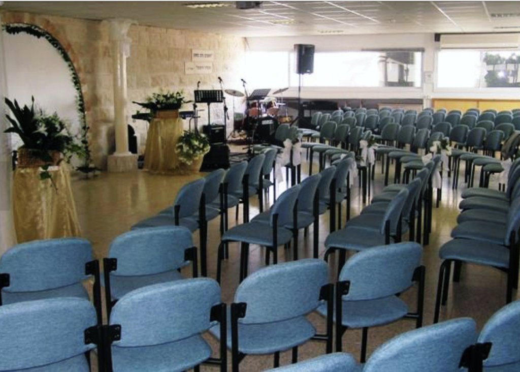 chairs set up for congregation