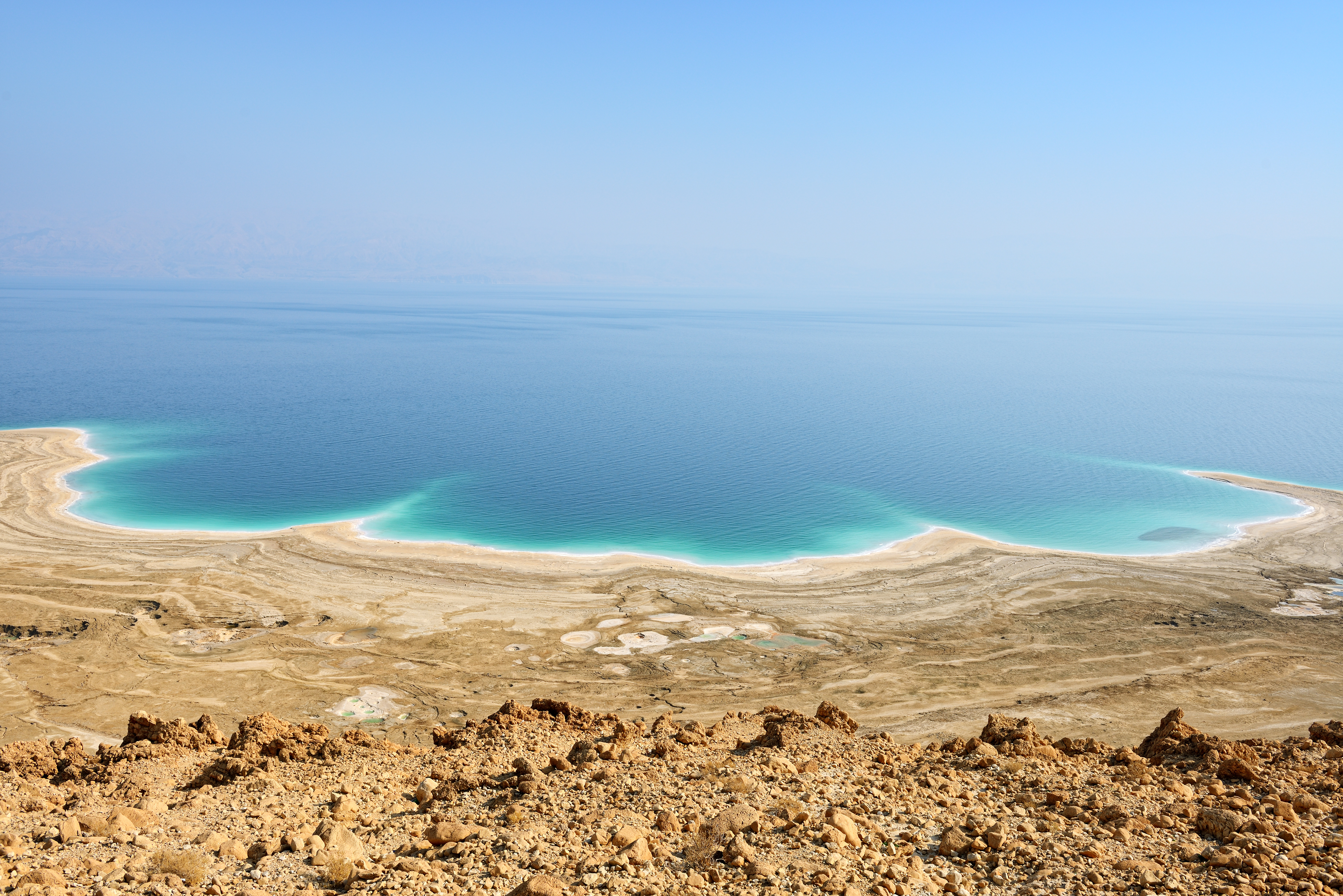 dead sea in the desert of israel