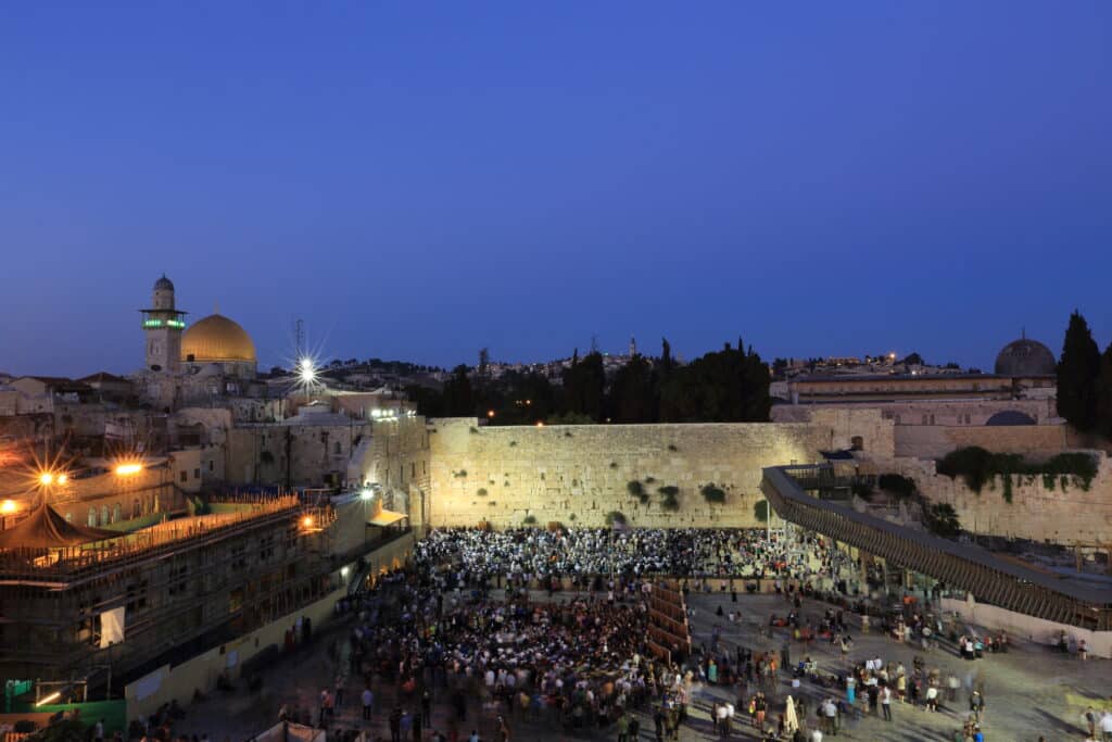 Western Wall, Jerusalem where jewish people pray with unveiled face