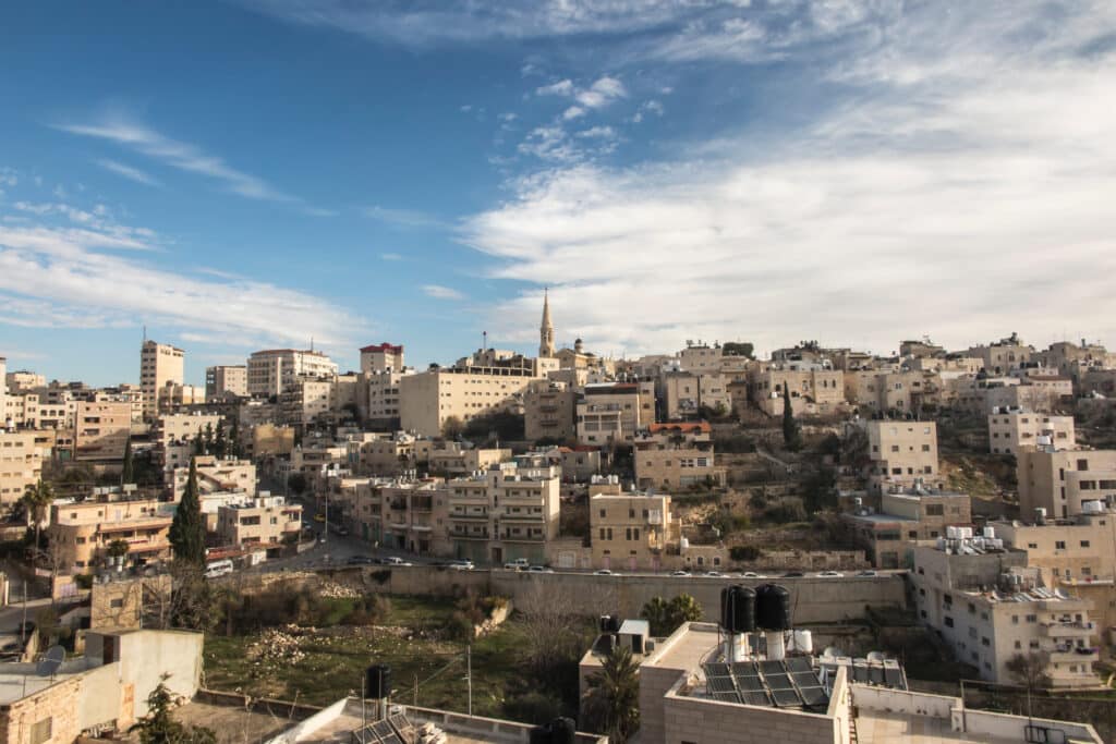 View of Bethlehem in the Palestinian Authority