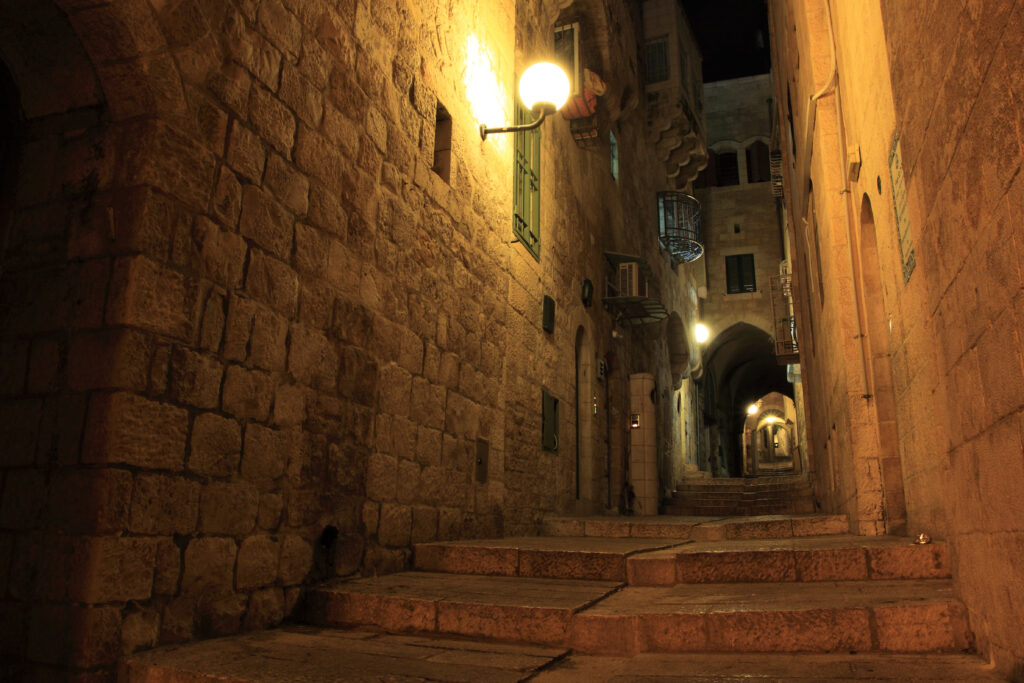 an alley in the old city