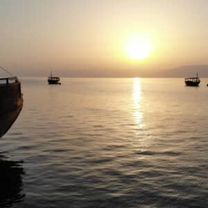 boats on the sea of galilee