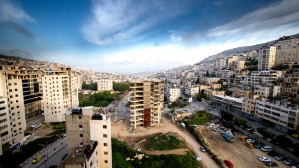 Nablus city center, West Bank, Palestine.