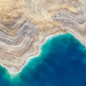 Aerial view of the Dead Sea in Israel