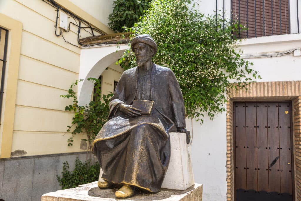Statue of Maimonides in Spain. Maimonides gives a Jewish perspective on resurrection 