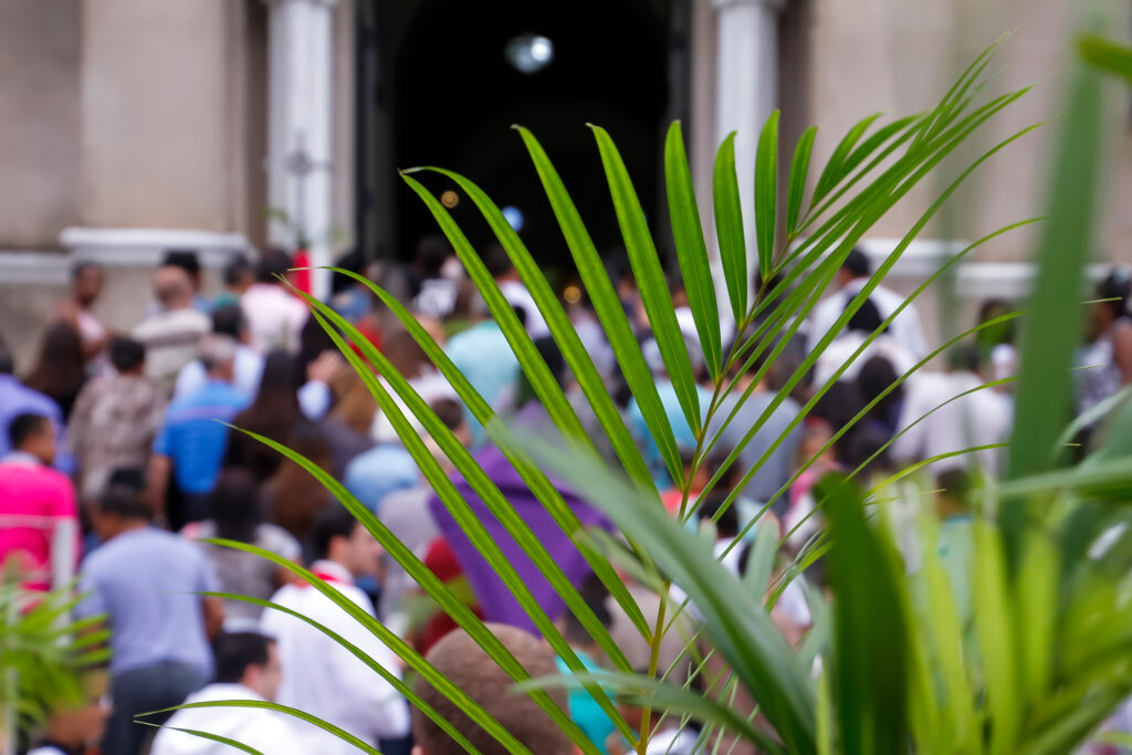 Christians celebrating Palm Sunday in Israel
