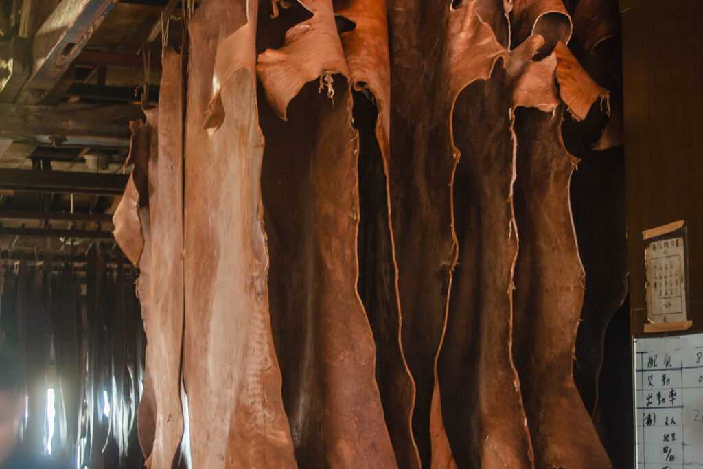 A leather tannery. 