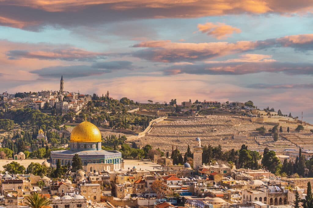 Mt Zion on which the Dome of the Rock stands today